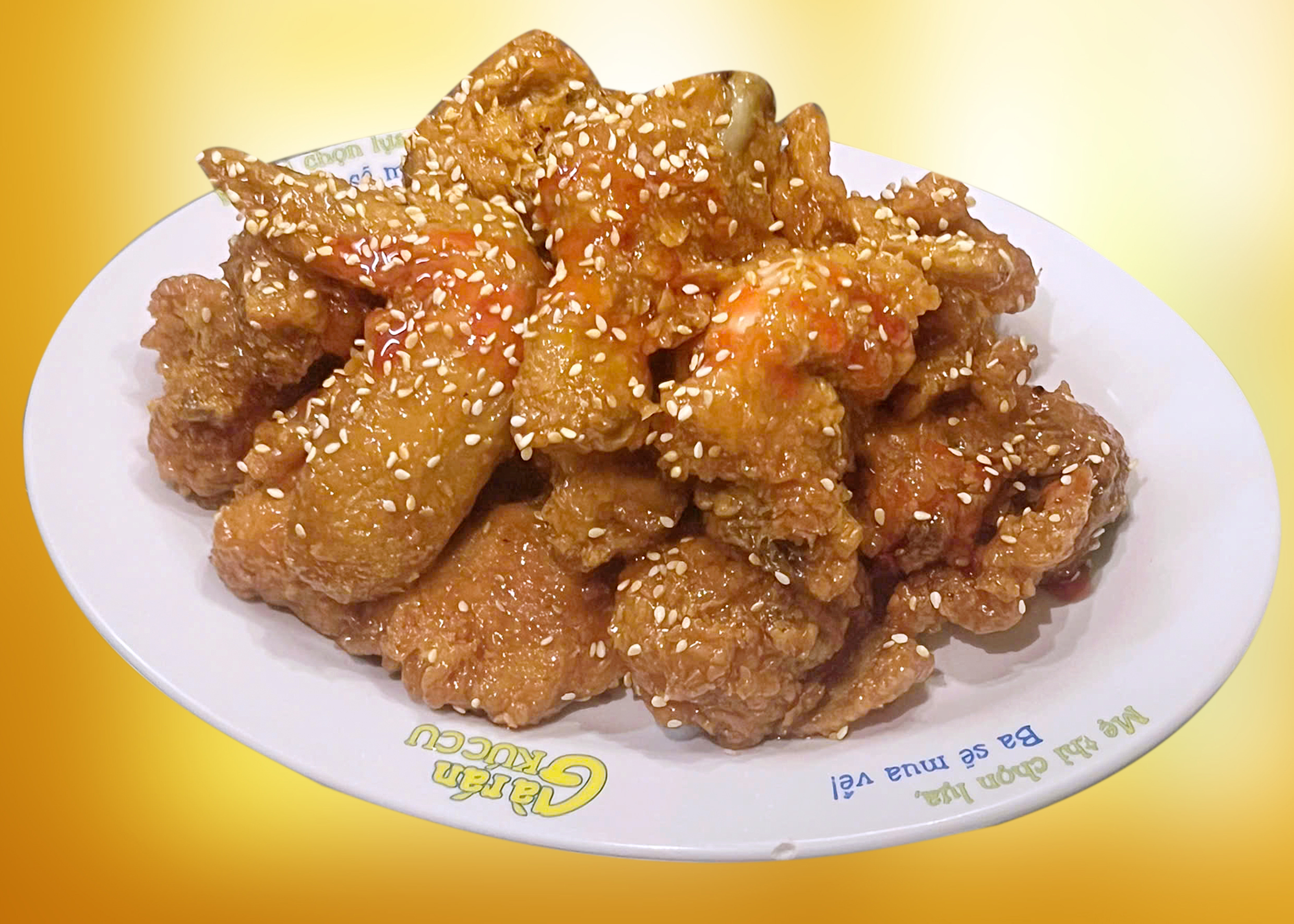 Gà chiên xào Sốt Mật ong Dâu tây